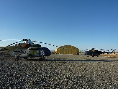 hangár pre vrtuľník Armády Českej republiky, Afganistan