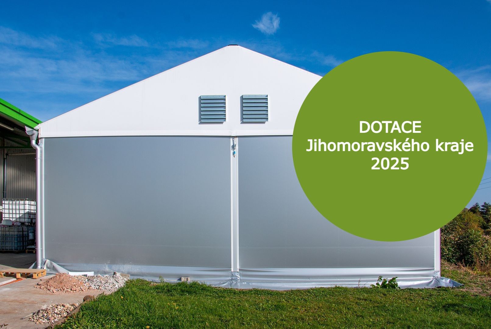 Dotace Jihomoravský kraj 2025 – jak získat podporu na montovanou halu či stan?